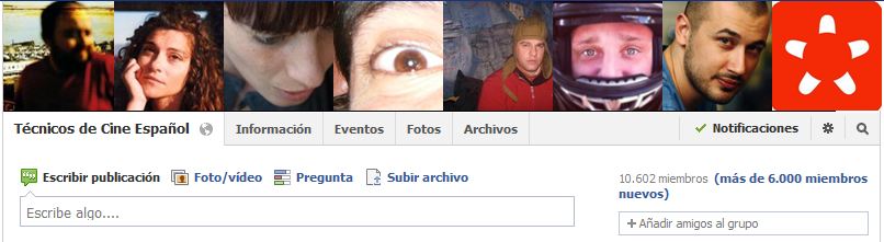 El grupo de Facebook Técnicos de Cine Español